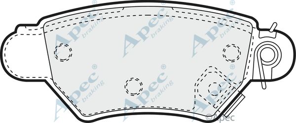 APEC BRAKING Комплект тормозных колодок, дисковый тормоз PAD1024